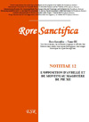 Rore Sanctifica - Notitiae