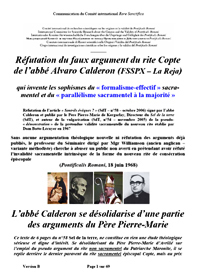 Annexe refutation de l'abbé Calderon